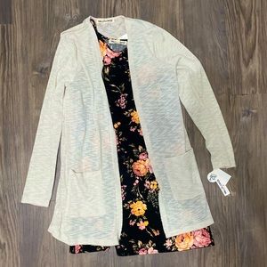 NWT Two Piece Woman’s Floral Dress with Cardigan